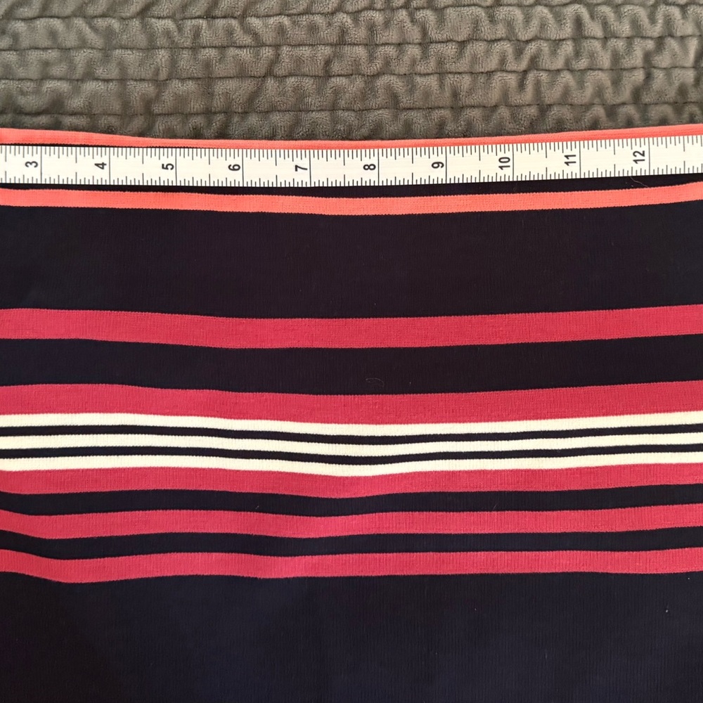 LOFT Factory Pink and Navy Striped Skirt - Elastic Waist NWT - Picture 5 of 5